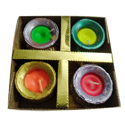 "Sri  Matki Pot Diyas 4pcs set -code 019 - Click here to View more details about this Product